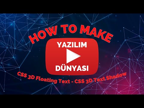 CSS 3D Floating Text  - CSS 3D Text Shadow (Yazilim Dunyasi)