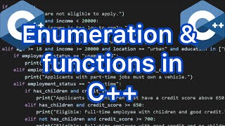 Enumerations and functions in CPP