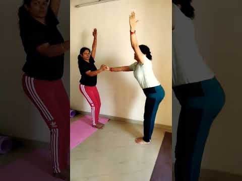 Yoga challenge, Try at home and Tag me, share yours friends #yogachallenge #partneryoga #shorts