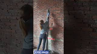 Learn plastering from dedicated lady mason #diy #interiordesign #feed