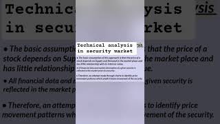 Technical analysis | Security analysis and portfolio management #shorts #securityanalysis