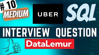 UBER Interview Question Solved - SQL | "User's Third Transaction" | Everyday Data Science