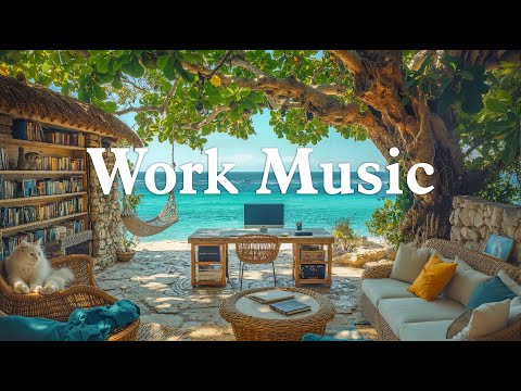 Work Music for Calm Energy: Summer Jazz and Sea Sounds for Gentle Productivity