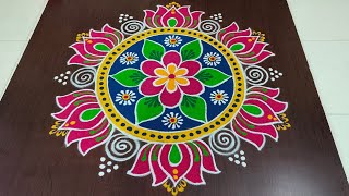 7×4dots beautiful sankranti chukkala muggulu🌷|easy sankranti rangoli|Pongal kolams#Rang Kaa Rangoli