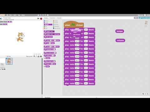 Scratch 2.0 Tutorial Video: Tempo & Volume Data Blocks