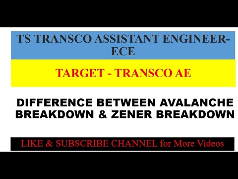 Differences between Avalanche Breakdown and Zener Breakdown