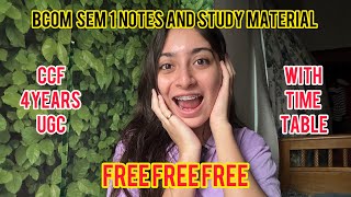 Free ❗️Notes and study material 🤩 Calcutta University 👀 Bcom honours 🤩 semester 1 ❤️ Ccf 4yrs UGC 👀