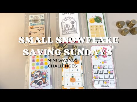 SMALL SNOWFLAKE SAVING SUNDAYS II MINI SAVINGS CHALLENGES II LETS SAVE SOME MONEY