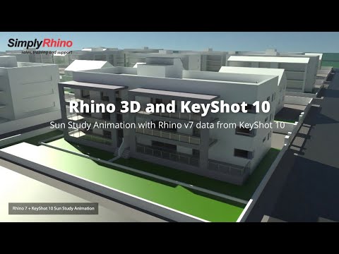 Rhinoceros 3D and KeyShot: Sun Study Animation with Rhino v7 data from KeyShot 10