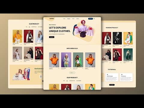 How To Make a Responsive Ecommerce Website Using HTML & CSS | Step-by-Step
