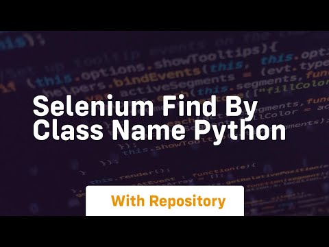 selenium find by class name python