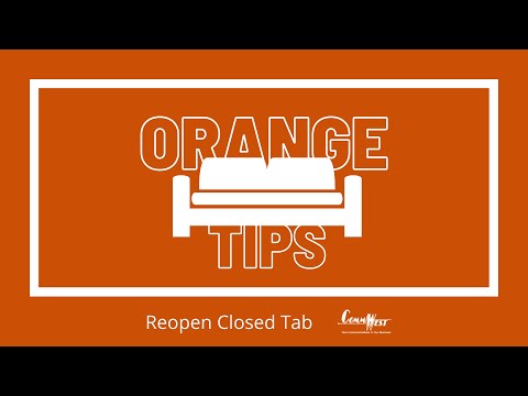 Orange Couch Tip: Reopen Closed Tab