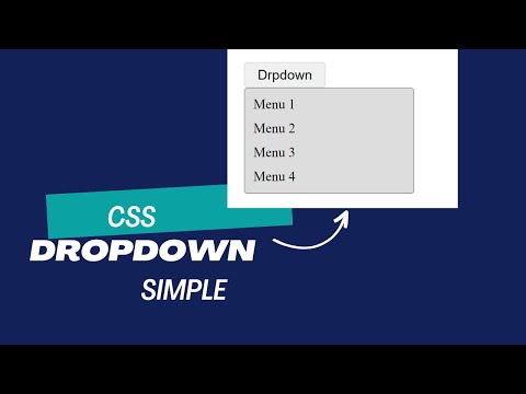 Learn CSS dropdown menus | Beginners | Step by Step