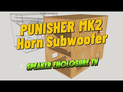 PUNISHER MK2 Horn Subwoofer Enclosure | 3D Modeling in SketchUp #speakerenclosuretv