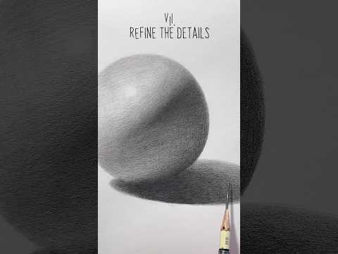 Speed drawing a Sphere: 30 Seconds Tutorial! #art #arttutorial #realisticdrawing