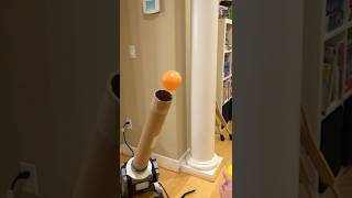 ball cannon made with a shop fan and a poster tube