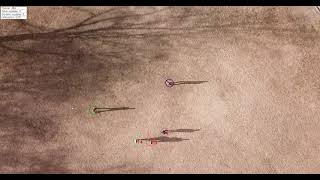 Multiple Target Tracking on SE2 from moving UAV with people running.