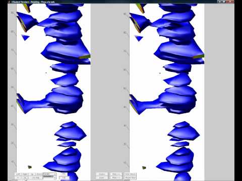 Spatiotemporal EEG Isosurface of Alpha Bursts - 3D Rotating Stereo View