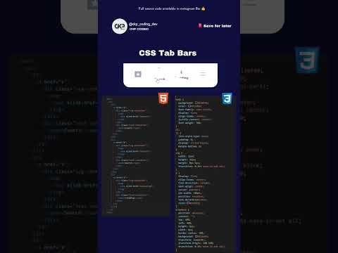 css Tab Bars #short #coding