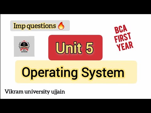 Operating System Important questions ||      Unit 5 || BCA 1st Year 