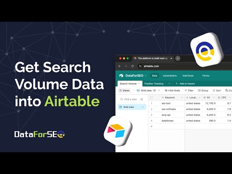 How to extract Search Volume Data into Airtable | Step-by-step-instruction