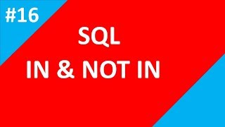 IN and  NOT IN operator | Part-16 | SQL Tutorial | Tech Talk Tricks