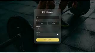 How to make BMI Calculator in HTML CSS JavaScript #bmicalculator #calculator #calculatorproject