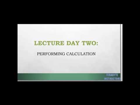 Microsoft Excel: Performing calculation