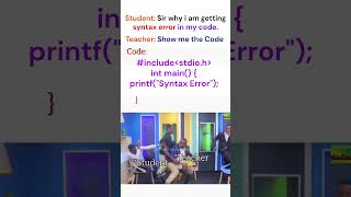 Syntax Error Teacher Student #shortsfeed #shorts #ytshorts #coding #webdevelopment #funny #memes