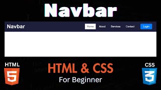Navigation Bar HTML And CSS Tutorial For Beginners | Navbar Design | Web Design