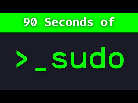 SUDO in 90sec.