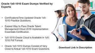 Latest 1z0-1010 Pdf Dumps For Oracle Certification Exam | CertificationsTime