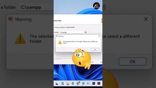 The Select Folder is Not Empty in Xampp?  #xampp #xamppinstallation #localhost #localserver