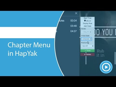 Chapter Menu in HapYak