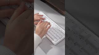 QK61 in white #keyboard #mechkeys #keeb #soundtest #asmr #cidoo #typing