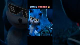 Sonic Rocked Robot Shocked 😎 | Sonic The Hedgehog | Sonic 3 #shorts #sonic #edit