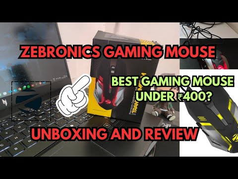 Best Gaming Mouse Under ₹400? 🎮 | Zebronics Gaming Mouse | Unboxing + Review