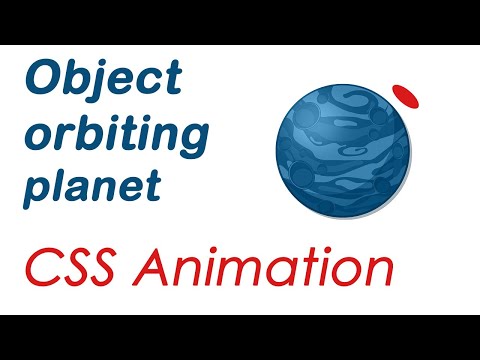 CSS & HTML Object orbiting planet Animation