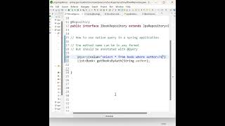 Spring Boot - How to use native query in a Spring Boot application ? #shristitechacademy