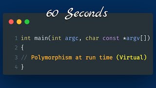 Polymorphism at run time in C++| virtual | OOPs | #60seconds | One Minute | #anooptube | #oneminute