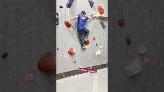 Red comp problem with a Gaston finish. Flash, 11/4/2023. #bouldering #climbing
