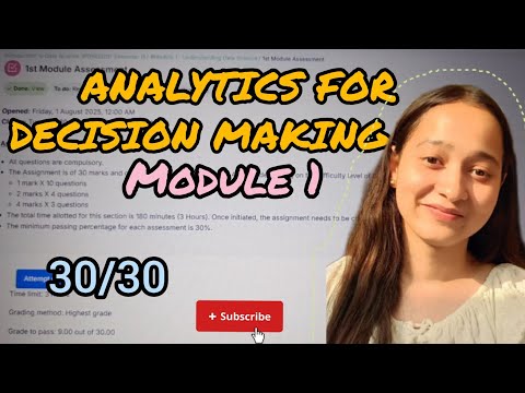Analytics for decision Making Module 1 Reference Answers 🤩| Amity online SEM 3rd 