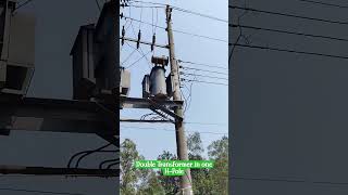 Double Transformer in one H-Pole | #abcjobcare #youtubeshorts #powersystems