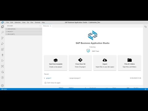PART - 2 : Connect SAP Business Application Studio to ABAP Trial (OnPrem) system