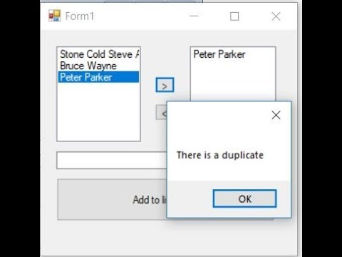 C# Checking For Duplicates In Listbox From TextBox & ListBox