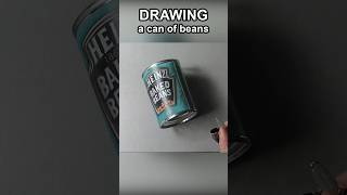 Hyper-realistic can of beans #drawing #art #marcellobarenghi #sketch #hyperrealistic