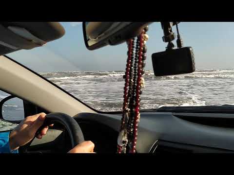Hitchhiking along Caspian Sea coastline