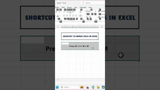Shortcut to merge cells in Excel | How to merge cells in Excel #excel #excelshortcuts #exceltips