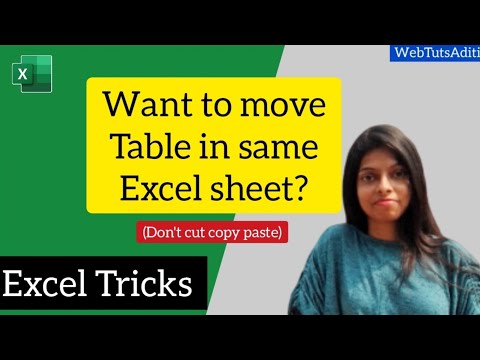 Excel Tricks| How to move table from one location to another in same Excel sheet? #excel #exceltips