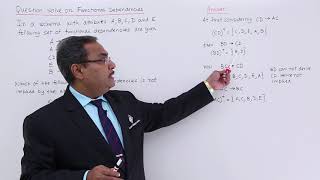 DBMS - Question Solve on Functional Dependency